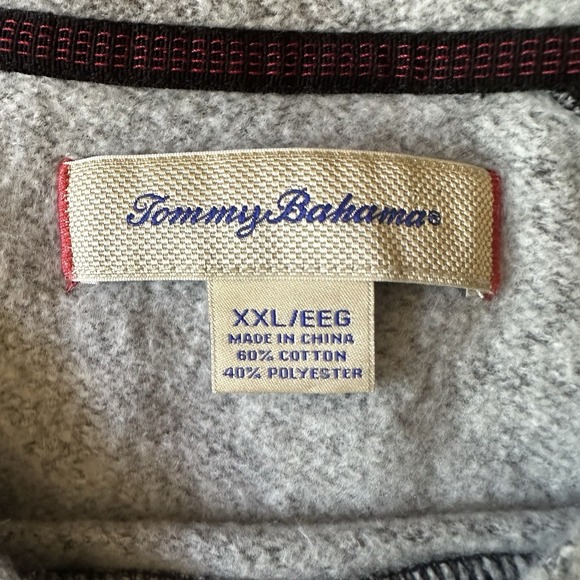 Tommy Bahama Men's Longsleeve Fleece Sweatshirt Gray Speckle XXL Cotton Blend - Picture 3 of 5